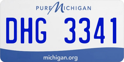 MI license plate DHG3341