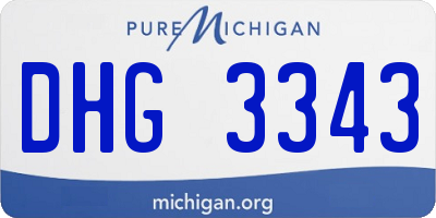 MI license plate DHG3343