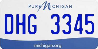 MI license plate DHG3345