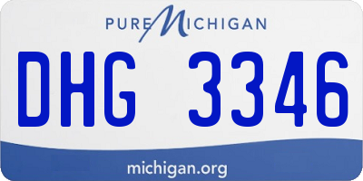 MI license plate DHG3346