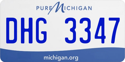 MI license plate DHG3347
