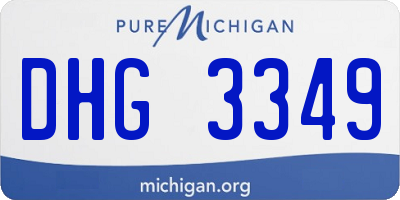 MI license plate DHG3349