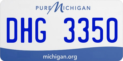 MI license plate DHG3350