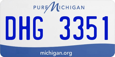 MI license plate DHG3351