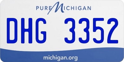 MI license plate DHG3352
