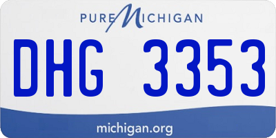 MI license plate DHG3353