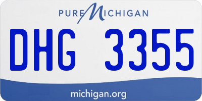MI license plate DHG3355