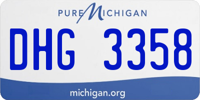 MI license plate DHG3358