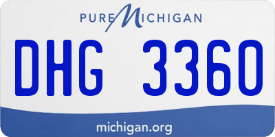 MI license plate DHG3360