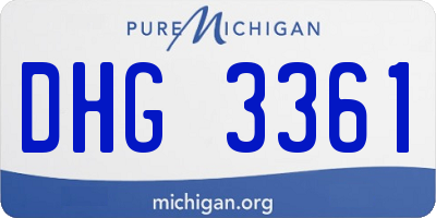 MI license plate DHG3361