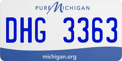 MI license plate DHG3363