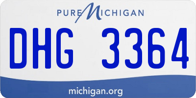 MI license plate DHG3364