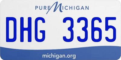 MI license plate DHG3365