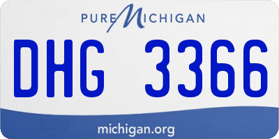 MI license plate DHG3366