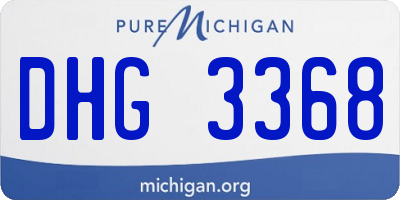 MI license plate DHG3368