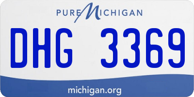 MI license plate DHG3369