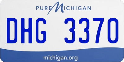 MI license plate DHG3370