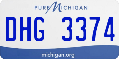 MI license plate DHG3374
