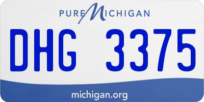 MI license plate DHG3375