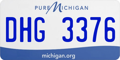 MI license plate DHG3376