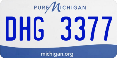 MI license plate DHG3377