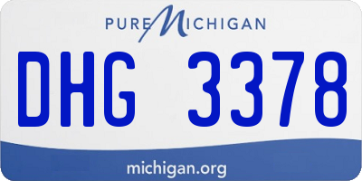 MI license plate DHG3378
