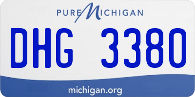 MI license plate DHG3380