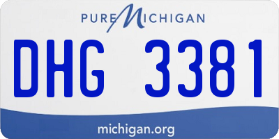 MI license plate DHG3381