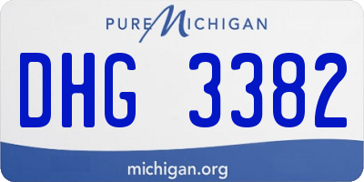 MI license plate DHG3382