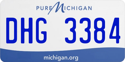 MI license plate DHG3384