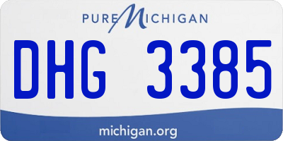 MI license plate DHG3385