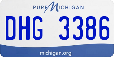 MI license plate DHG3386