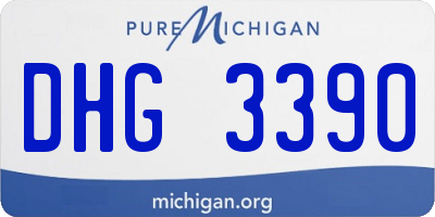 MI license plate DHG3390