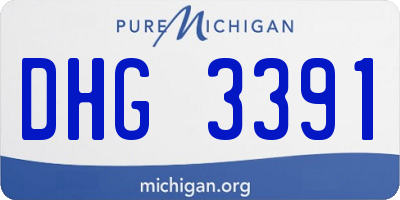 MI license plate DHG3391