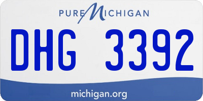 MI license plate DHG3392