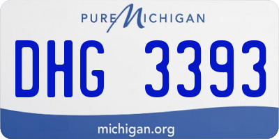 MI license plate DHG3393