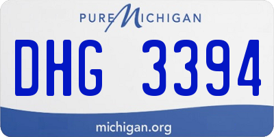 MI license plate DHG3394