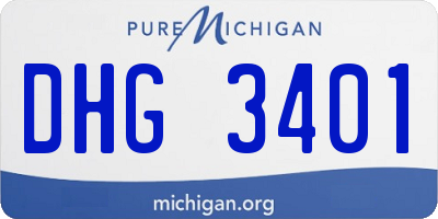 MI license plate DHG3401