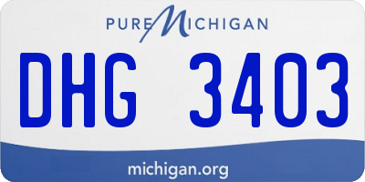 MI license plate DHG3403