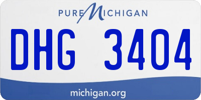 MI license plate DHG3404