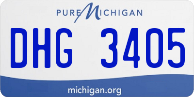 MI license plate DHG3405