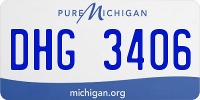 MI license plate DHG3406