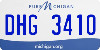 MI license plate DHG3410