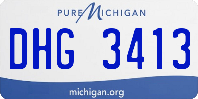MI license plate DHG3413