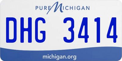 MI license plate DHG3414