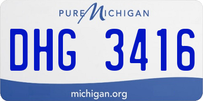 MI license plate DHG3416