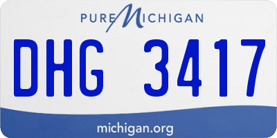 MI license plate DHG3417
