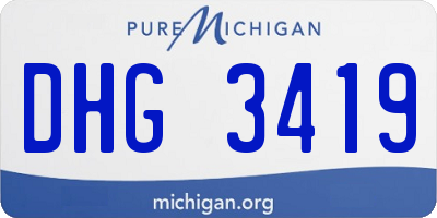 MI license plate DHG3419