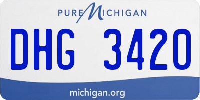 MI license plate DHG3420