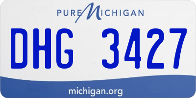 MI license plate DHG3427